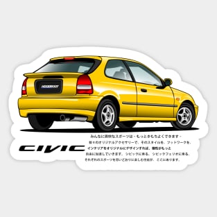 CIVIC 6th gen HATCHBACK EK FERIO EK4 EK9 JDM Sticker